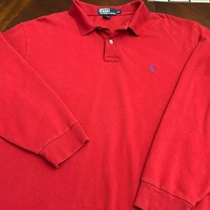 Polo Ralph Lauren Men’s Long Sleeved Red Polo Shirt XXL 2XL